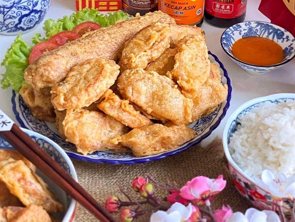 ilustrasi hekeng pontianak dari daging ayam dan udang (Instagram.com/linagui.kitchen)