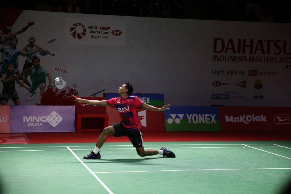 Chico Aura Dwi Wardoyo di perempat final Indonesia Masters 2023 (dok. PP PBSI)