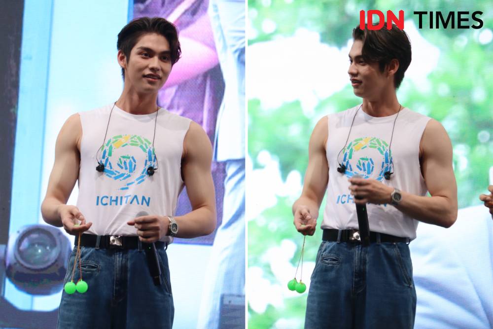 Bright Vachirawit di Summarecon Mal Serpong pada Sabtu (28/1/2023) (IDN Times/Rafifa Shabira)