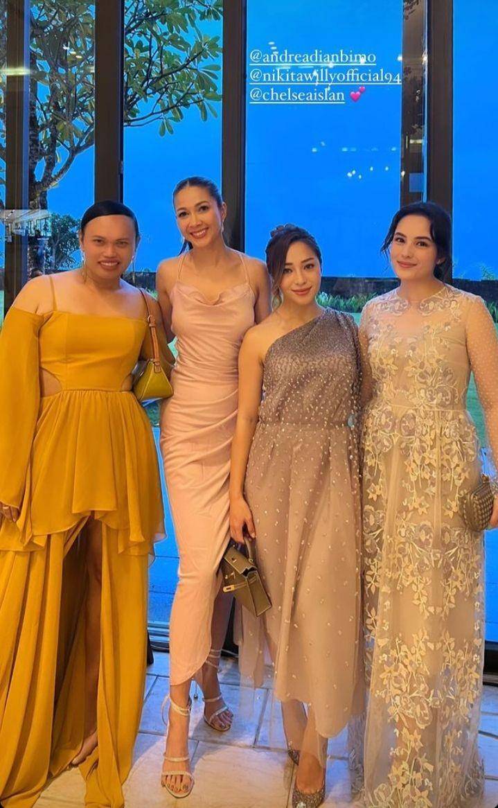 potret artis di pernikahan Mikha Tambayong dan Deva Mahenra (instagram.com/wanda_haraa)