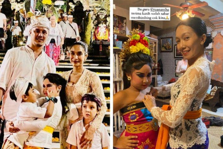 10 Potret Anak Happy Salma Menari di Acara Adat, Lincah Banget!