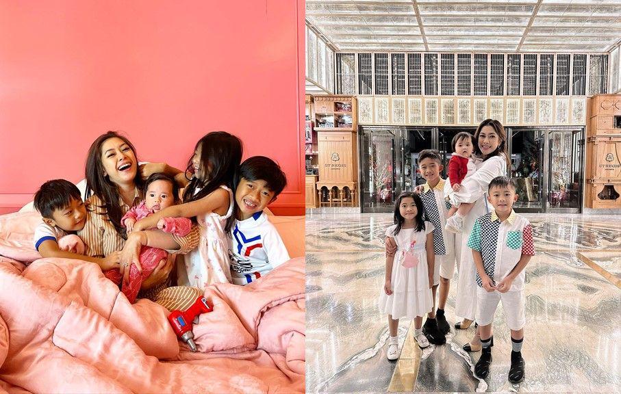 9 Potret Aliya Rajasa saat Momong 4 Anak, Mama Muda Siaga!