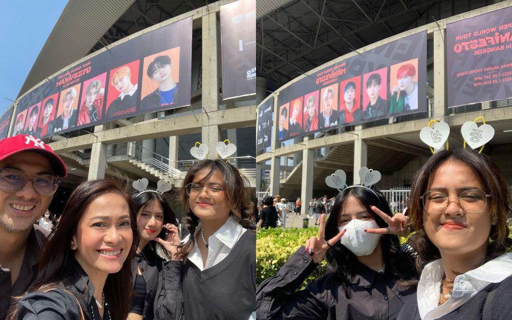 9 Momen Keluarga Ersa Mayori Nonton Konser ENHYPEN di Bangkok, Kompak!