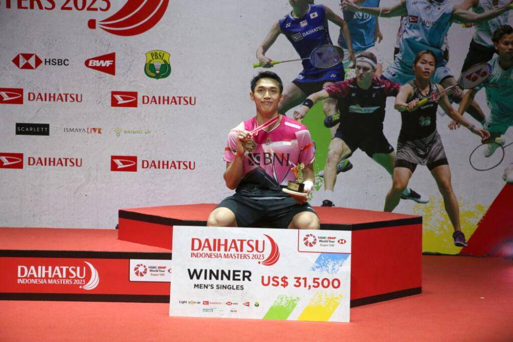 Jonatan Christie juara Indonesia Masters 2023 (pbsi.id)