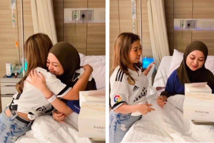 kolase potret Kiky Saputri jenguk Neneng di rumah sakit (instagram.com/kikysaputri)
