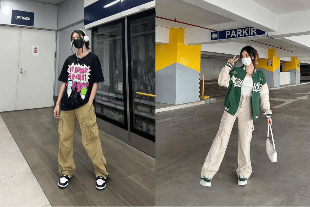 ide daily outfit dengan celana cargo (instagram.com/auliafazjri | instagram.com/mmivia)