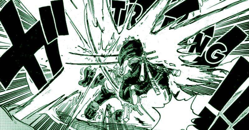 Duel Zoro VS S-Hawk. (mangaplus.shueisha.co.jp/One Piece)