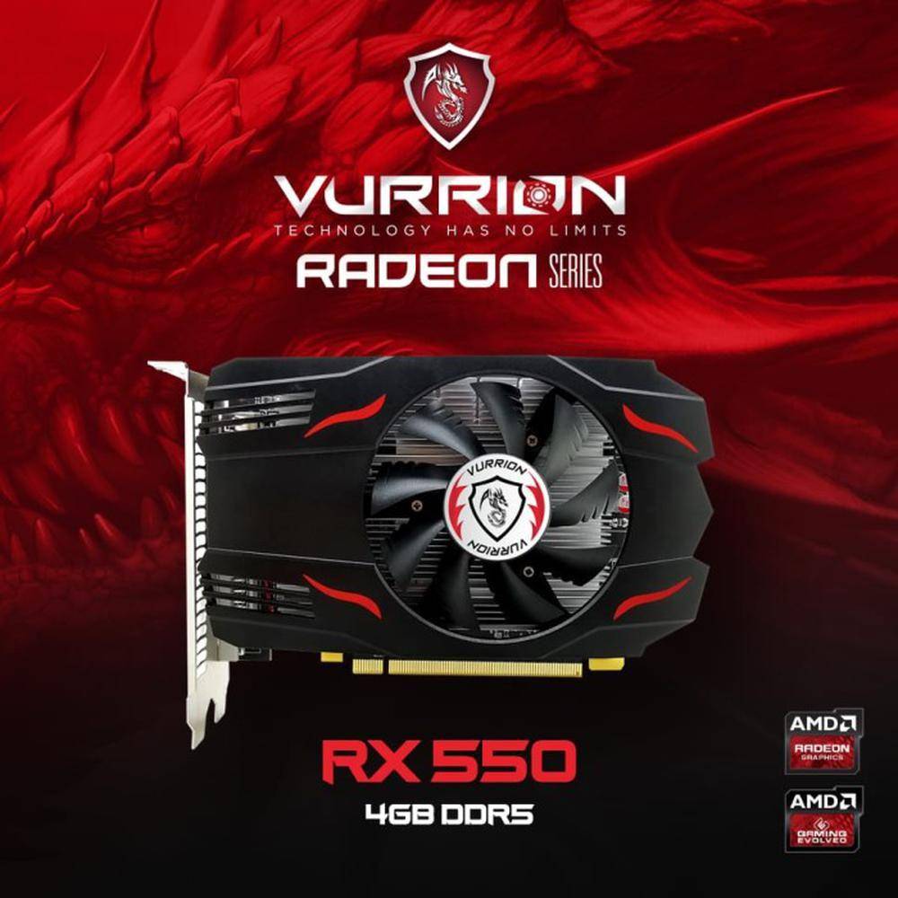 Kartu grafik Radeon RX 550 dari Vurrion terkenal awet dan hemat daya. (asiaglobalsuksesindo.co.id)