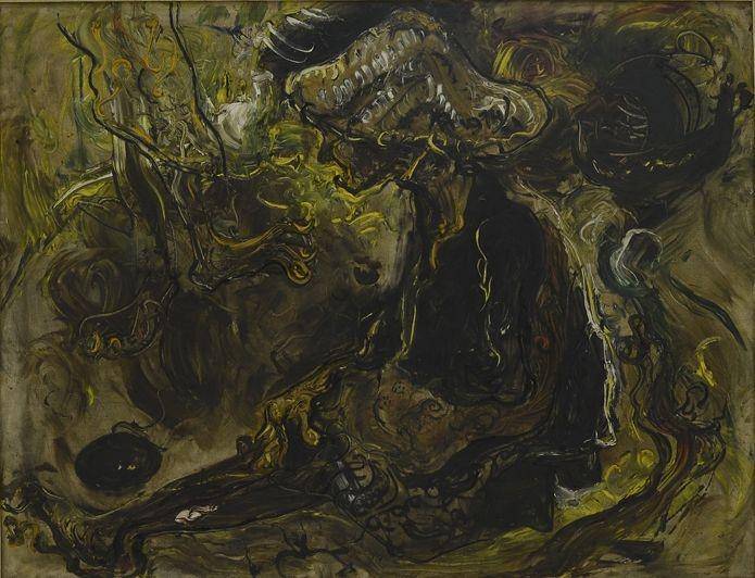 lukisan Pengemis karya Affandi (dok. galeri.nasional.or.id)