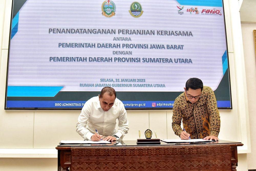 Gubernur Edy 'Sedot' Ilmu Ridwan Kamil untuk Kembangkan Bank Sumut
