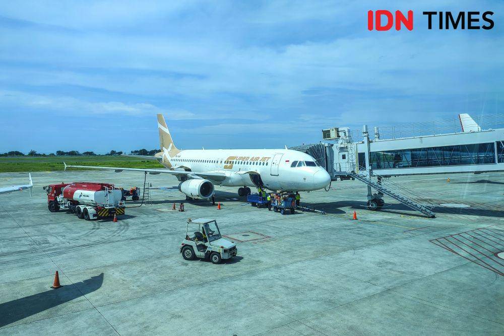 Aktivitas Bandar Udara Internasional Yogyakarta (Yogyakarta International Airport) di Kulon Progo, Yogyakarta pada Jum'at (29/01/2023). (IDN Times/Herka Yanis)