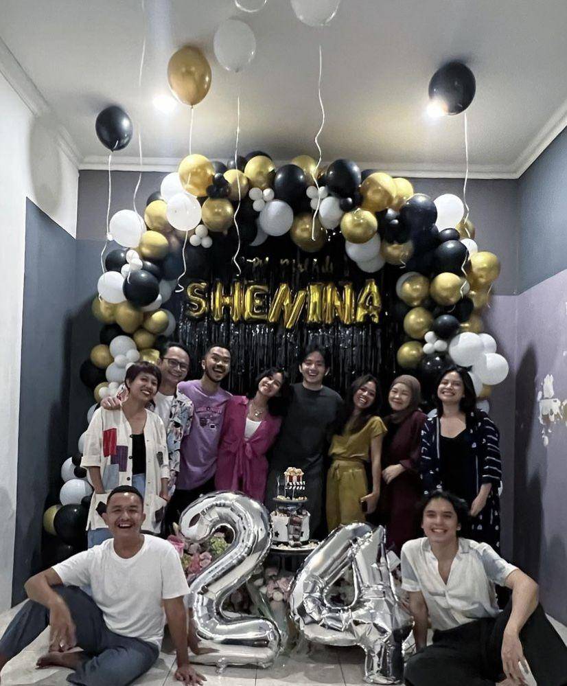 potret perayaan ultah ke-24 Shenina Cinnamon (instagram.com/angga)