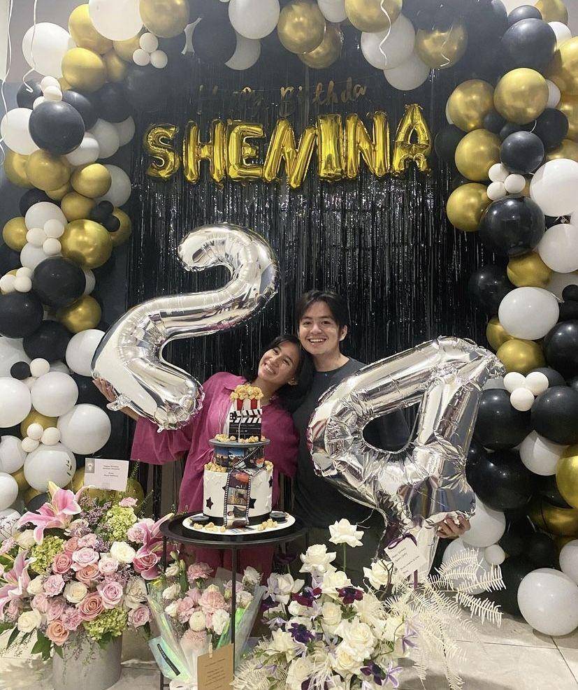potret perayaan ultah ke-24 Shenina Cinnamon (instagram.com/angga)