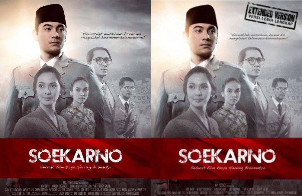 kolase poster dari dua versi film Soekarno (dok. MVP Pictures/Soekarno)