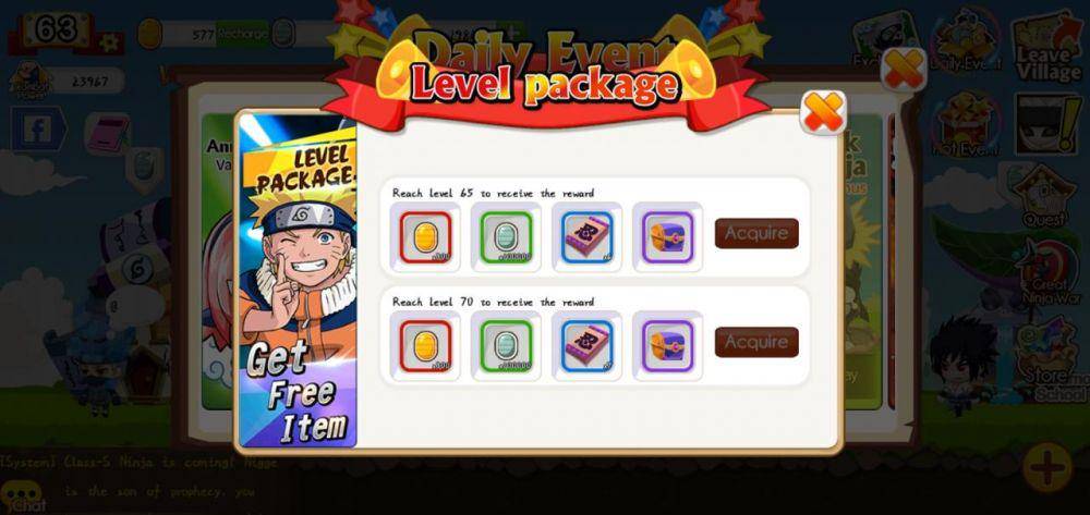 event Level Package di Ninja Heroes New Era (dok. ninjaheroesnewera/Ninja Heroes New Era)