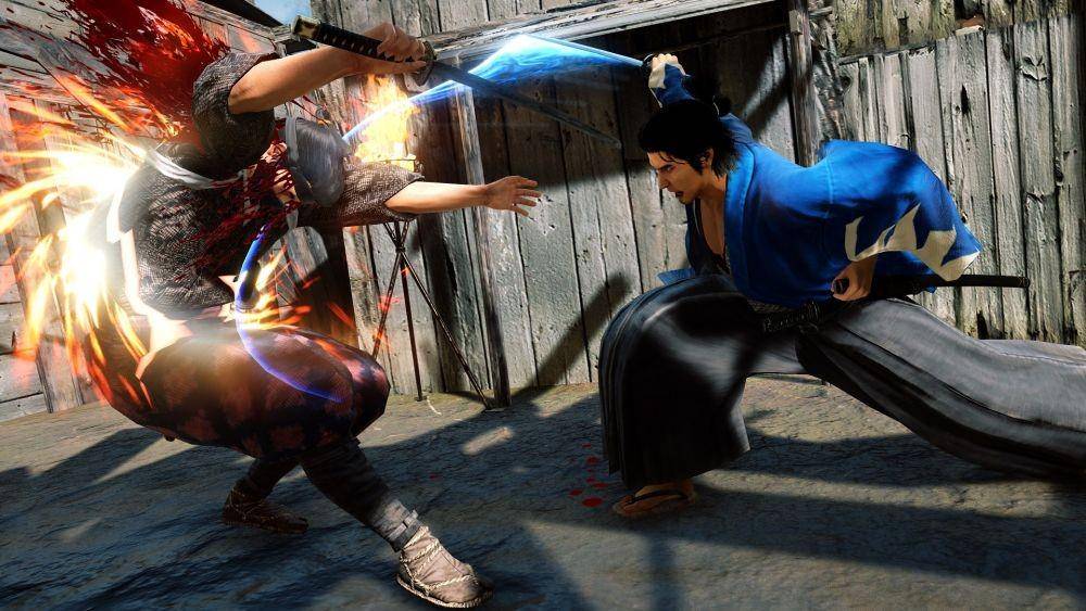Screenshot gerakan Dragonfang Flash. (Dok. SEGA, RGG Studios/Like a Dragon: Ishin!)