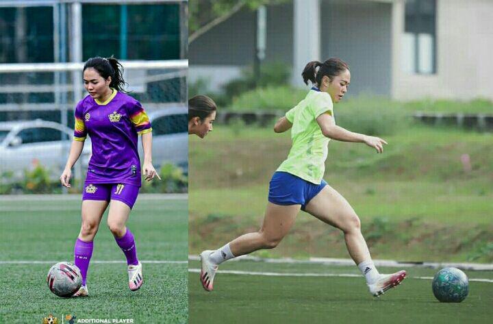 9 Potret Anggita Oktaviani, Istri Baru Maell Lee saat di Lapangan Hijau