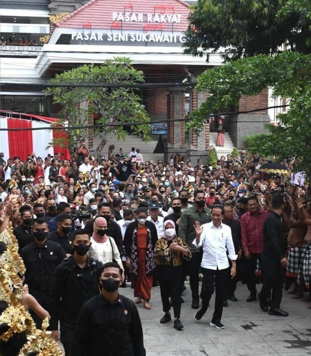 Pasar Seni Sukawati Gianyar, Bali yang diresmikan oleh Presiden Joko "Jokowi" Widodo pada Rabu, (1/2/2023). (www.instagram.com/@jokowi)