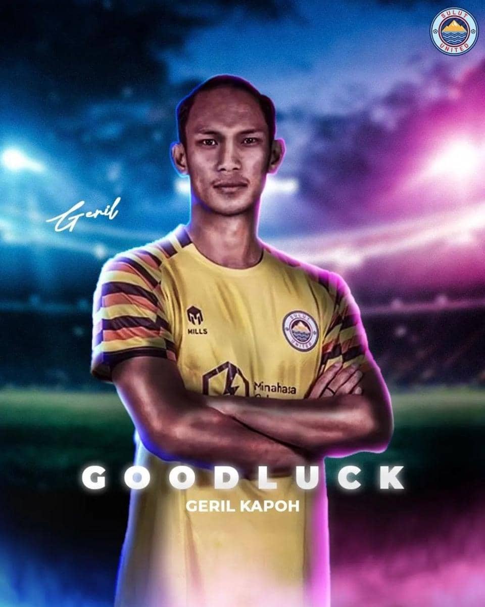 Geril Kapoh saat berseragam Sulut United. instagram.com/sulutunited.fc