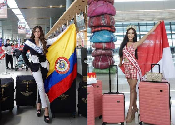 Potret Keberangkatan Miss Charm Kolombia 2023 dan Miss Charm Indonesia 2023 (Instagram.com/misscharm.tv)