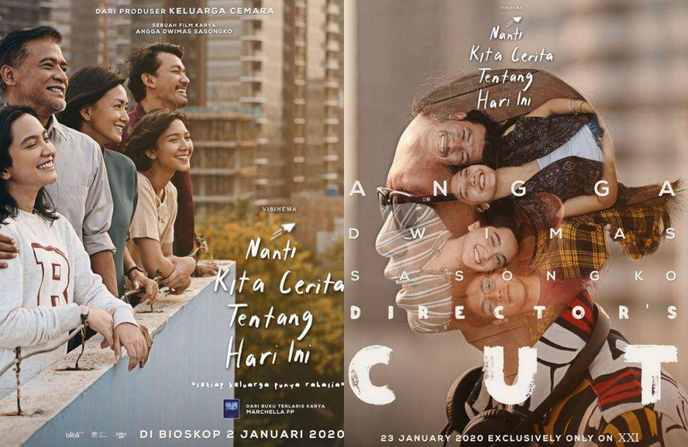kolase poster dari dua versi film Nanti Kita Cerita Tentang Hari Ini (dok. Visinema Pictures/Nanti Kita Cerita Tentang Hari Ini)