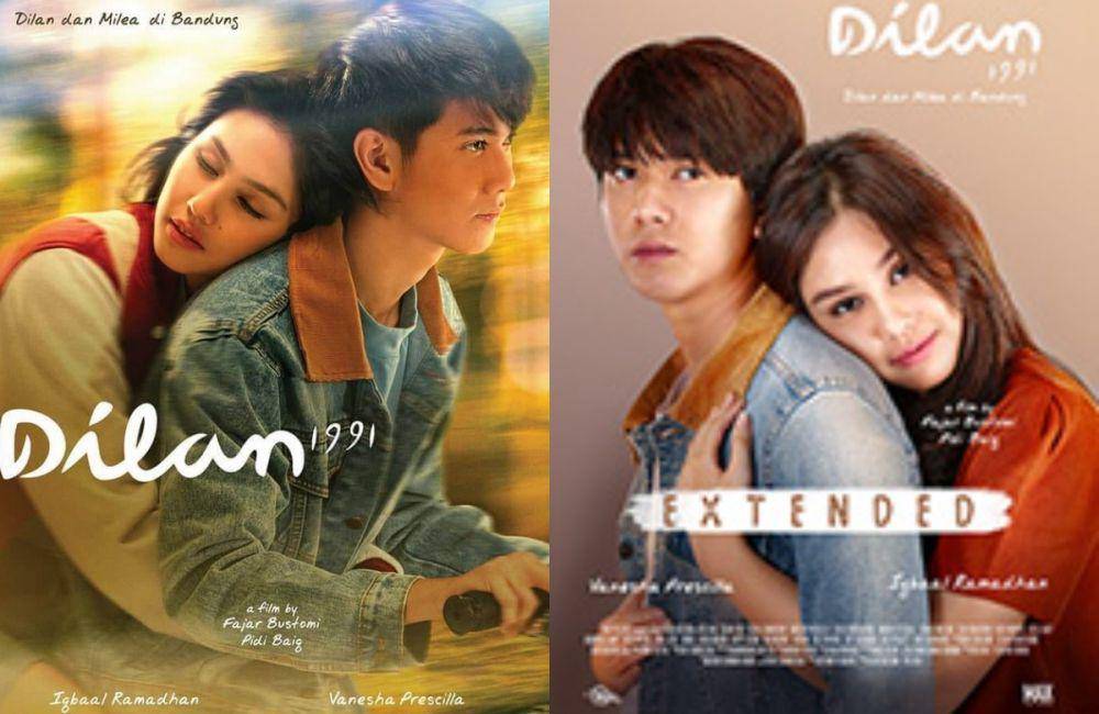 kolase poster dari dua versi film Dilan 1991 (dok. MAX Pictures/Dilan 1991)