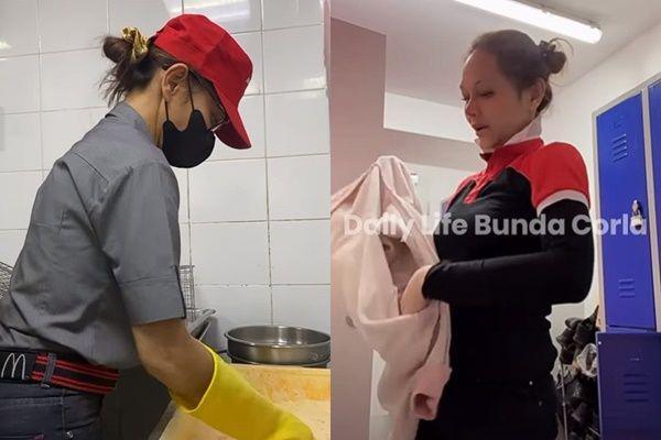 Pulang ke Jerman, 9 Potret Bunda Corla Kembali Bekerja di McD