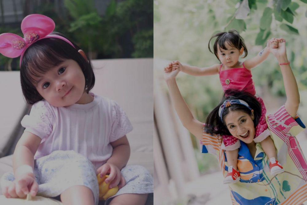 10 Potret Aruni Anak Caca Tengker yang Baru Genap 2 Tahun, Kian Gemas!
