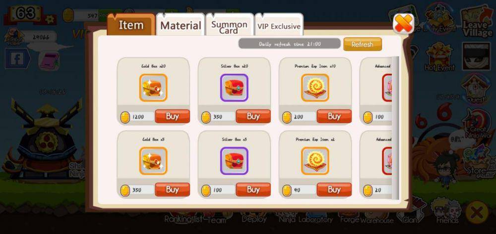 EXP Item di Ninja Heroes New Era (dok. ninjaheroesnewera/Ninja Heroes New Era)