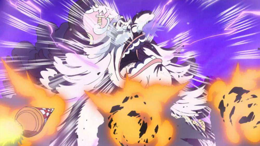 Big Mom menggunakan Haoshoku Haki. (dok. Toei Animation/One Piece)