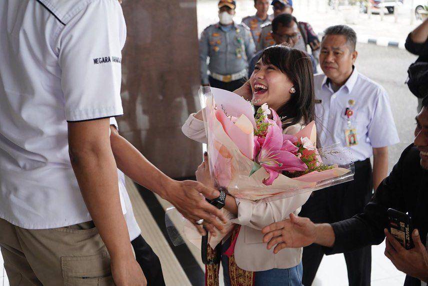 kepulangan Sridevi ke Prabumulih (instagram.com/ protokol.prabumulih)