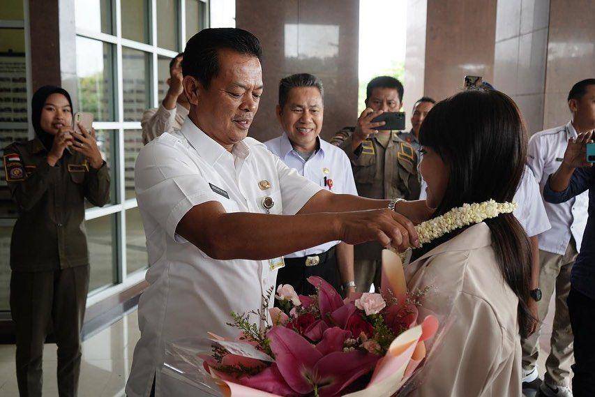 kepulangan Sridevi ke Prabumulih (instagram.com/ protokol.prabumulih)