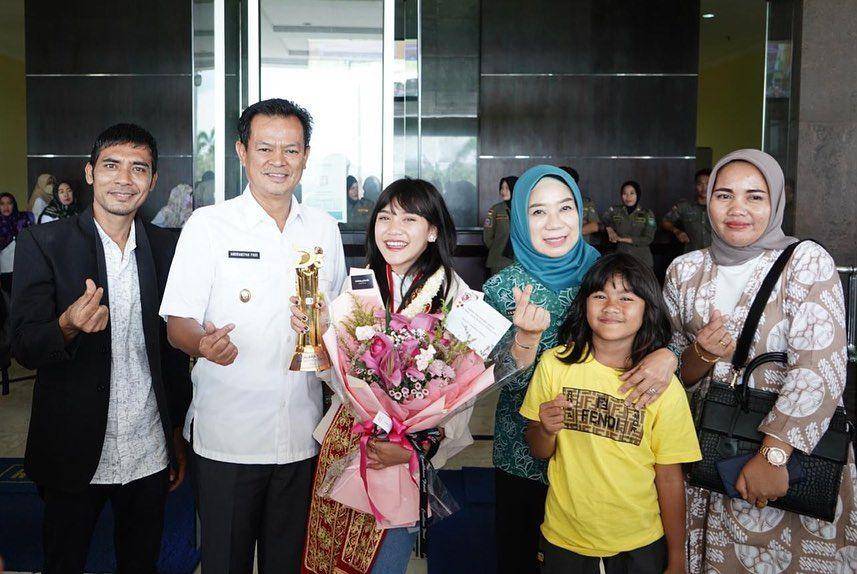 kepulangan Sridevi ke Prabumulih (instagram.com/ protokol.prabumulih)