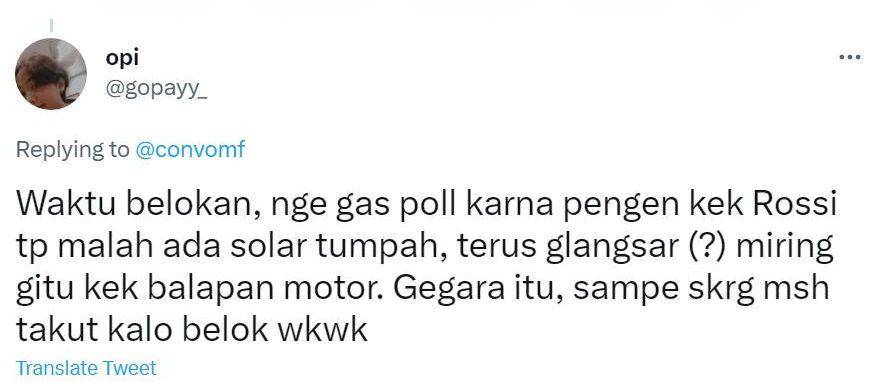 curhatan jatuh dari motor (twitter.com/convomfs)