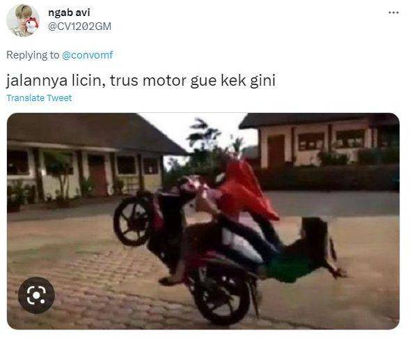 curhatan jatuh dari motor (twitter.com/convomfs)