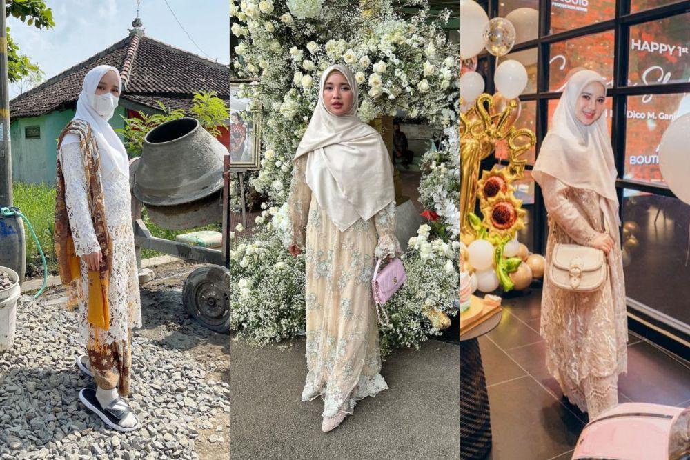 9 Ide Dress Syar'i ala Chacha Frederica, Bahan Kebaya hingga Brokat