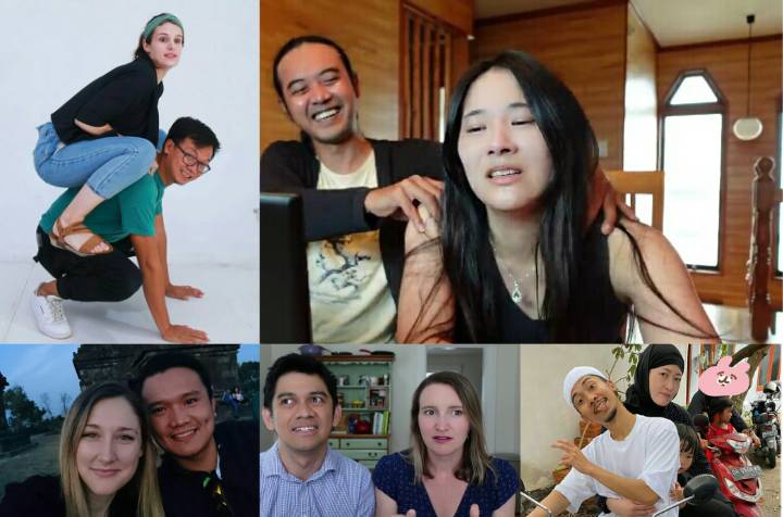 kolase istri bule YouTuber Indonesia di luar negeri (insatagram.com/neojapan_ | instagram.com/vigus.vio | youtube.com/Murata Family | youtube.com/Santos Mujisantoso | youtube.com/MyBuleBrule)