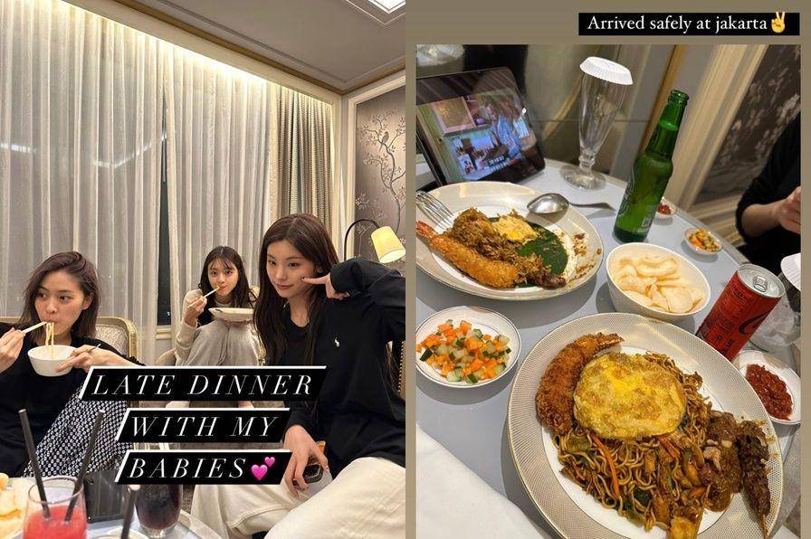 Member ITZY langsung makan dan pesen nasgor serta mie goreng pasca sampai Jakarta (instagram.com/itzy.all.in.us)