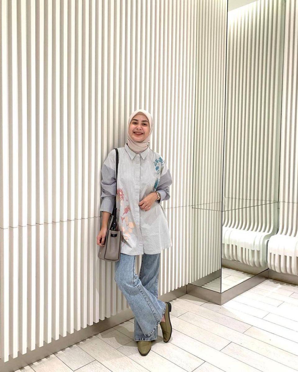 padu padan kemeja motif ala Dianty Annisa (instagram.com/diantyy.a)