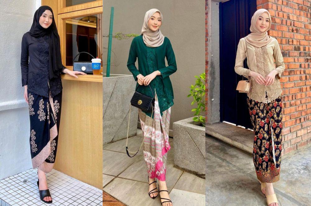 10 Ide Kebaya Kondangan Resepsi dengan Hijab ala Nur Asyiqin
