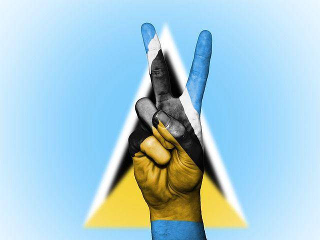 ilustrasi bendera Saint Lucia (pixabay.com/David Peterson)