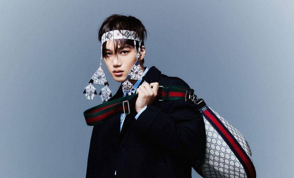 potret penyanyi Kai EXO saat menjadi model brand fashion GUCCI (instagram.com/gucci)