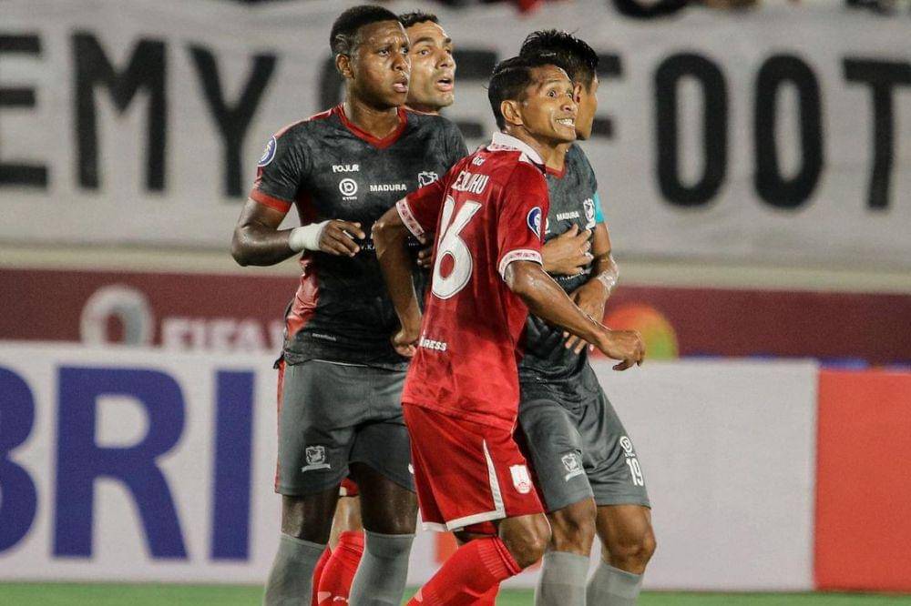 Madura United saat menghadapi Persis Solo di putaran pertama Liga 1 2022/2023. (instagram.com/maduraunited.fc)