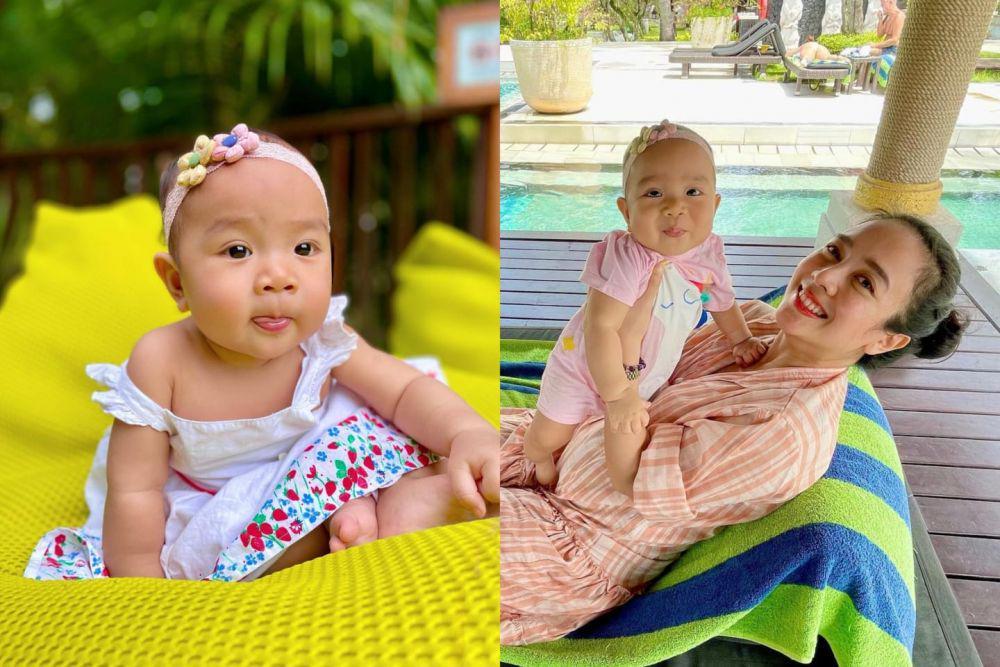 10 Potret Seru Liburan Dea Ananda di Bali, Perdana Ajak Baby Sanne!