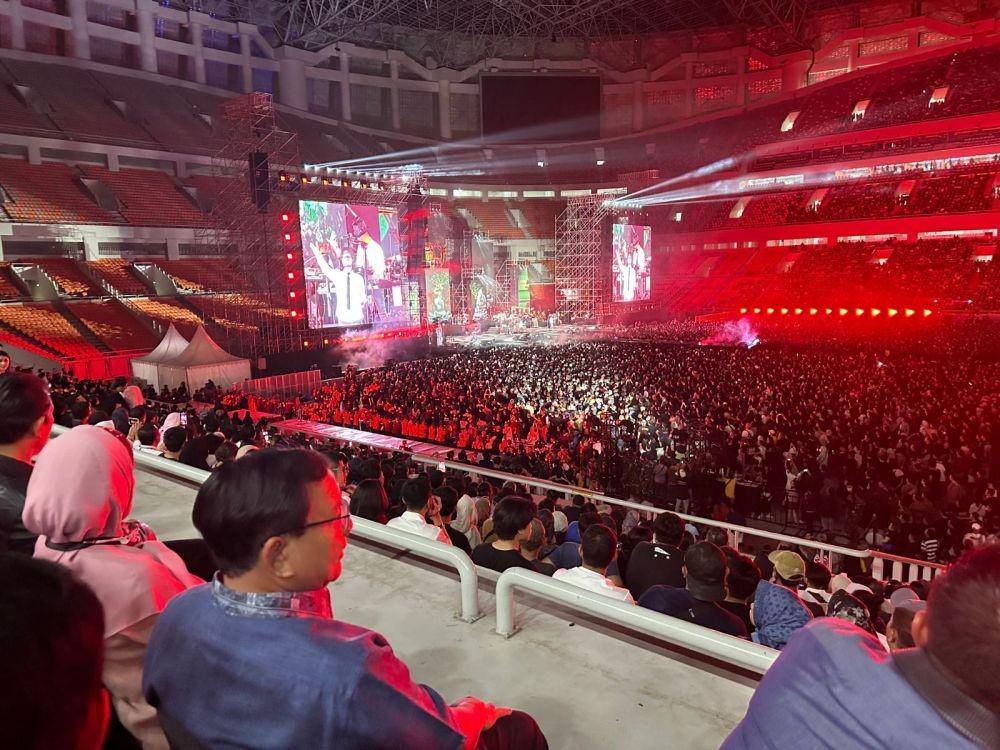 Prabowo hadiri konser Dewa 19 di JIS. (Dok. Istimewa)