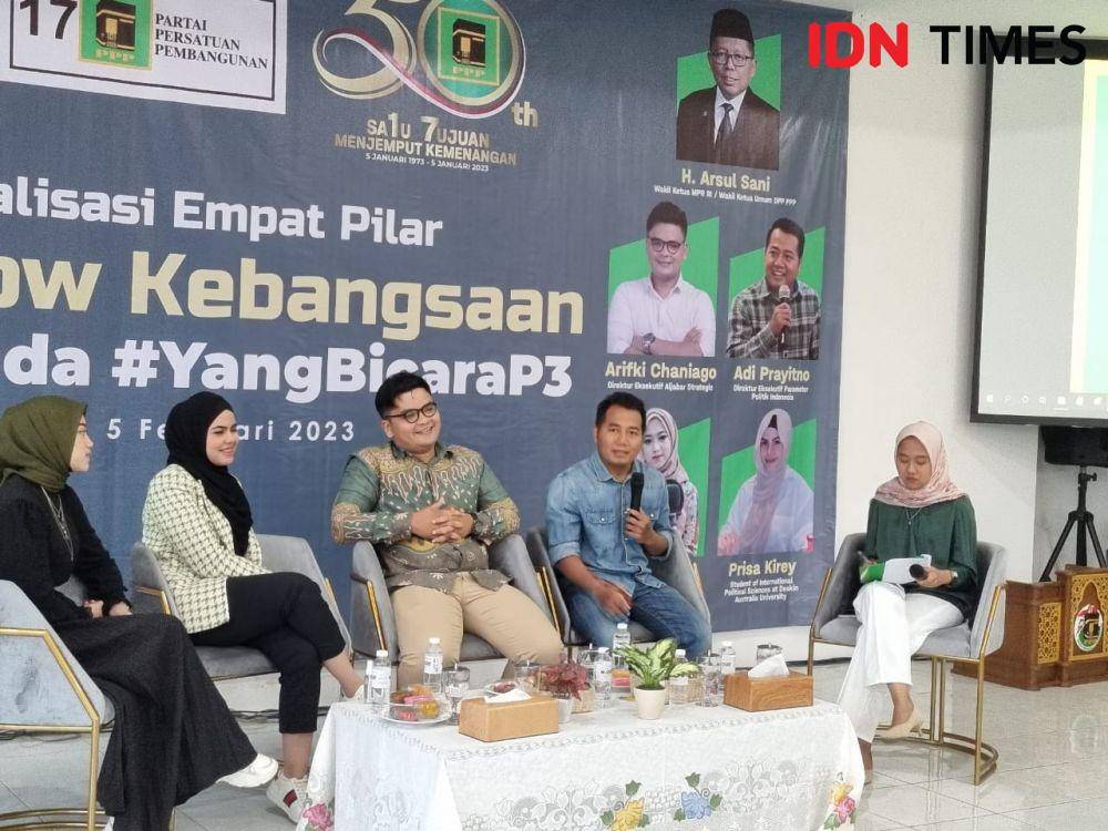 PPP menggelar talk show memperingati hari lahir (harlah) ke-50, Minggu (5/2/2023) (IDN Times/Ilman Nafi'an)