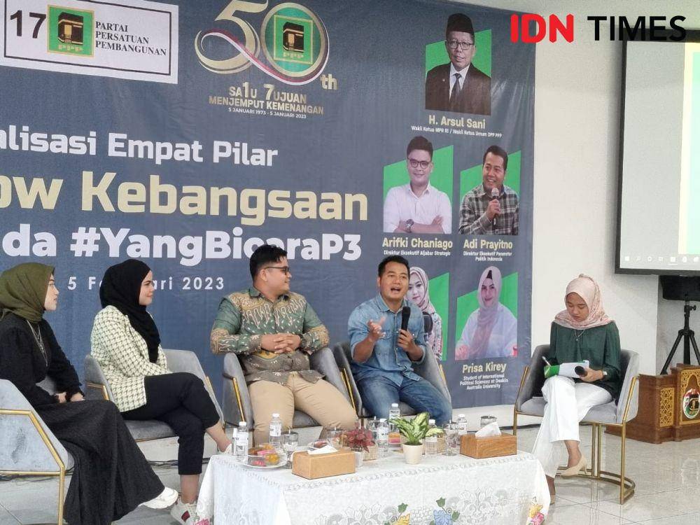 PPP menggelar talk show memperingati hari lahir (harlah) ke-50, Minggu (5/2/2023) (IDN Times/Ilman Nafi'an)