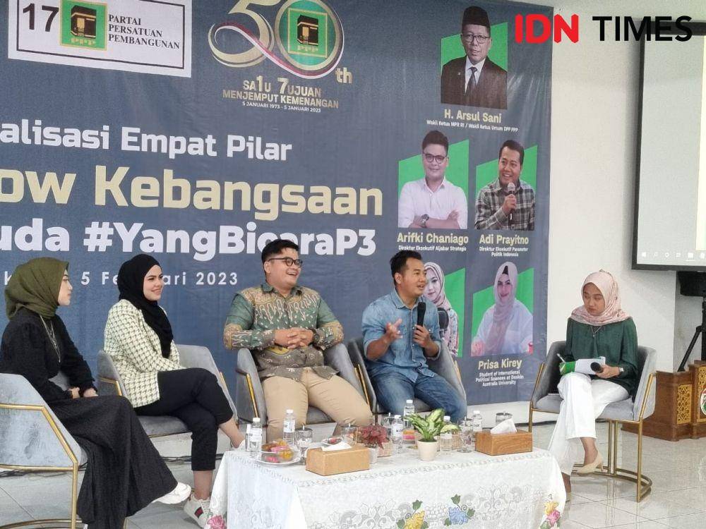 PPP menggelar talk show memperingati hari lahir (harlah) ke-50, Minggu (5/2/2023) (IDN Times/Ilman Nafi'an)