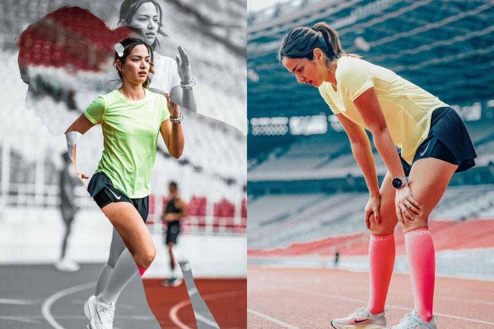 10 Potret Nia Ramadhani Jalani Program Running Diary