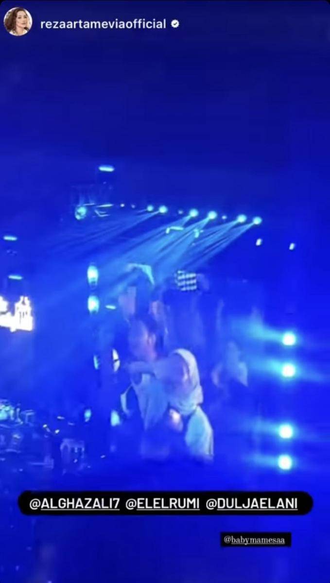 unggahan Reza Artamevia nonton konser dewa 19 (instagram.com/rezaartameviaofficial)